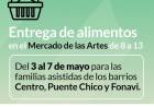 Entrega de alimentos del mes de mayo en el Mercado de las Artes⠀