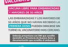 Información importante:  vacuna libre para EMBARAZADAS