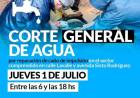 Atención corte general de agua