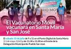 El Vacunatorio Móvil vacunará en Santa María y San José