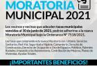 Esta en marcha la Moratoria Municipal 2021
