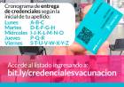 Continua la entrega de credenciales de personas que registran vacunación de Covid-19