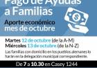 Desarrollo Social:Pago de ayudas a familias del mes de octubre