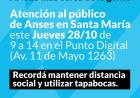 Anses Mas Cerca de la Gente: Atención al público en el Punto de Contacto de Anses en Santa María
