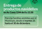 Entrega de productos navideños