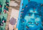 Homenaje subacuático a Diego Maradona en un balneario de Punta Mogotes