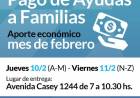 Pago de ayudas a familias del mes de febrero