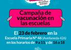 Campaña de vacunación en las escuelas