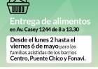 Entrega de alimentos del mes de Mayo