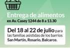 Entrega de alimentos del mes de julio