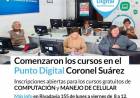 Comenzaron los cursos en el Punto Digital Coronel Suárez