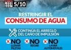 Restringir el consumo de agua durante todo el día!!