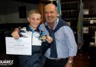 Moccero distinguió a Ciro Dietz Campeón Nacional de Patín representante del club El Progreso de Santa María