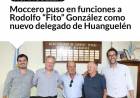 Moccero puso en funciones a Rodolfo “Fito” González como nuevo delegado de Huanguelén