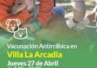 Campaña de vacunación antirrábica en Villa La Arcadia