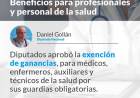 Diputados aprobó la eximición del impuesto a las Ganancias para el personal de salud