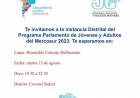 Instancia Distrital del Parlamento de Jóvenes y Adultos del Mercosur