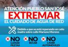 ATENCIÓN PUEBLO SAN JOSE: CORTE DE AGUA
