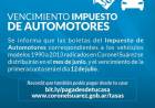 Atención: vencimiento impuesto a los automotores