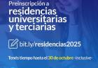 Preinscripción a residencias universitarias y terciarias