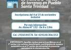 Se viene el 2° sorteo de terrenos en Pueblo Santa Trinidad