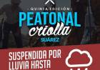 Suspensión de la Peatonal Criolla