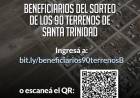 Sorteo de terrenos en Santa Trinidad: listado de beneficiarios
