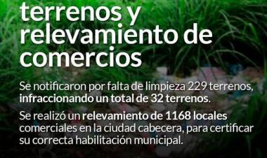  Controles de terrenos y relevamiento de comercios ⠀