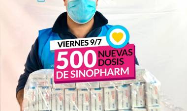 Más vacunas más esperanzas: llegaron 500 dosis de SINOPHARM