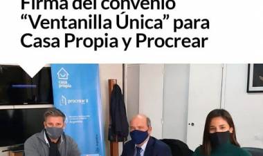 Firma del convenio “Ventanilla Única” para Casa Propia y Procrear
