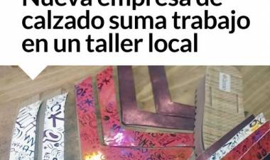 Nueva empresa de calzado suma trabajo en un taller local⠀
