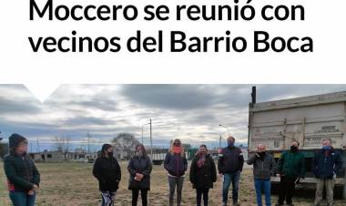 Moccero se reunió con vecinos del Barrio Boca