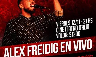 Alex Freidig se presenta en el Cine Teatro Italia
