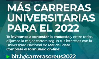 CREUS: Sumamos más carreras universitarias para el año 2022