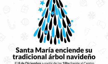 Santa María enciende su tradicional Árbol Navideño