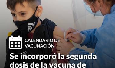 Calendario de Vacunación: se incorporó la segunda dosis de la vacuna de varicela al ingreso escolar
