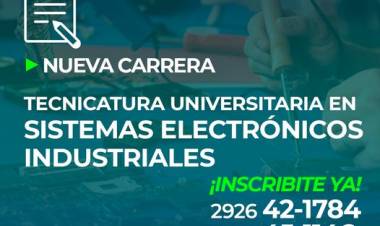 CREUS: Se abrieron las inscripciones para cursar la Tecnicatura Universitaria en Sistemas Electrónicos Industriales Inteligentes