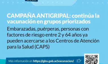 Continúa la vacunación en grupos priorizados