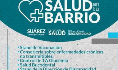 El programa “Salud en tu Barrio” este sábado en Villa Belgrano