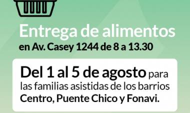 ENTREGA DE ALIMENTOS DEL MES DE AGOSTO
