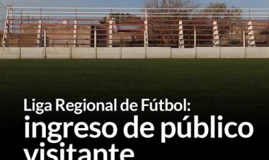 Liga Regional de Fútbol: ingreso de público visitante