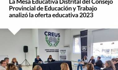 La Mesa Educativa Distrital del Consejo Provincial de Educación y Trabajo analizó la oferta educativa 2023