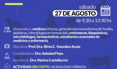 Tercera jornada regional de Infectología en Coronel Suárez
