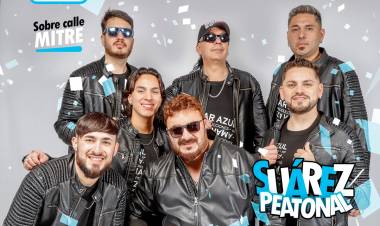 Amar Azul se presenta en #SuarezPeatonal para arrancar el verano a pura cumbia