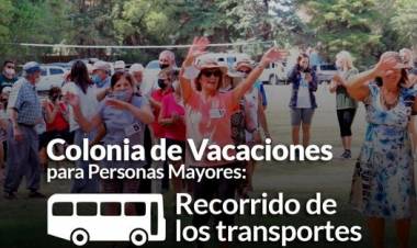 Colonia de Vacaciones para Personas Mayores: Recorrido de los transportes