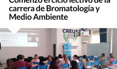 Comenzó el ciclo lectivo de la carrera de Bromatología y Medio Ambiente