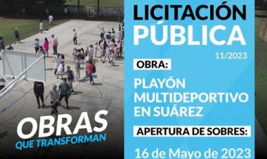 Licitacion Publica: “Playón Multideportivo en Coronel Suárez”