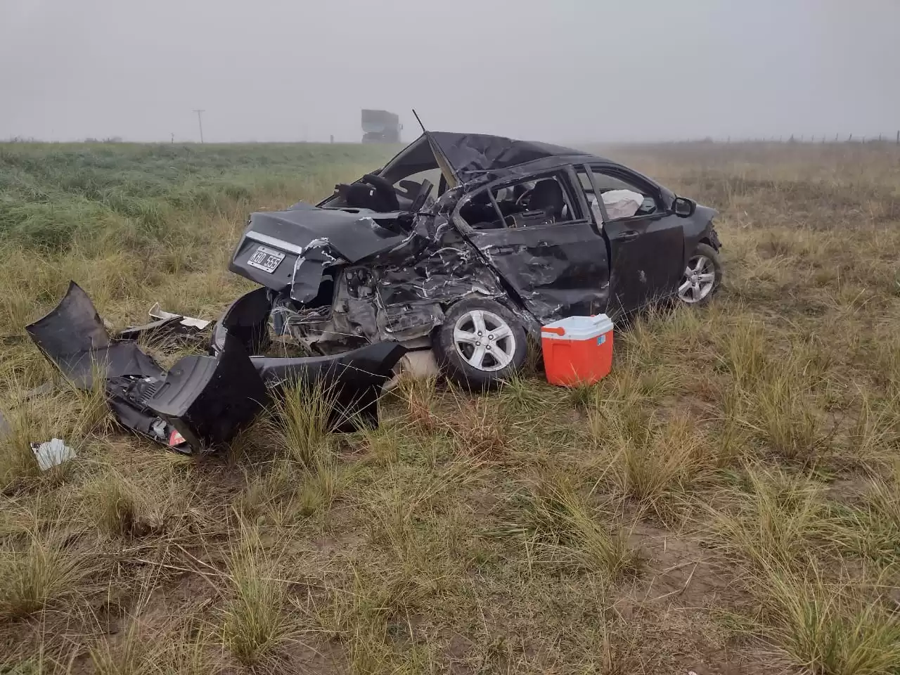 Fuerte choque en la Ruta 33, cerca de Pigüé