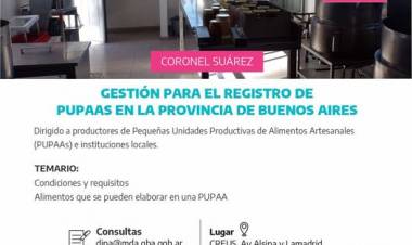 Capacitación en Habilitaciones PUPAA, en CREUS para productores/elaboradores