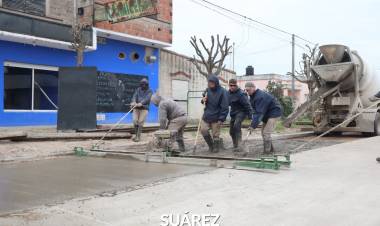 Avanza la obra de pavimento en calle Remedios de Escalada y Chacabuco